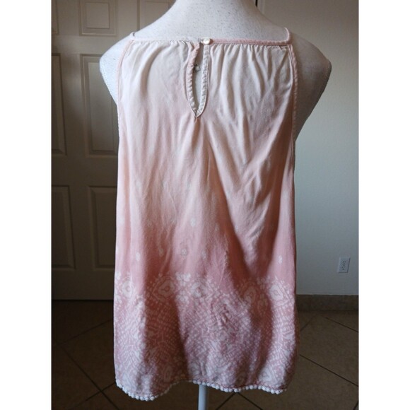 Mudd Womens Rayon Halter Pink Tank Top Size XL Lace Details Bohemian - Picture 2 of 13